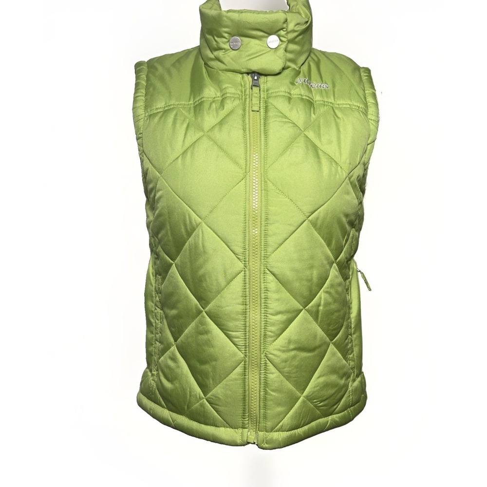 Vintage 2007 NASCAR Nextel Cup Series Green Puffer Vest Women's Small Petite
